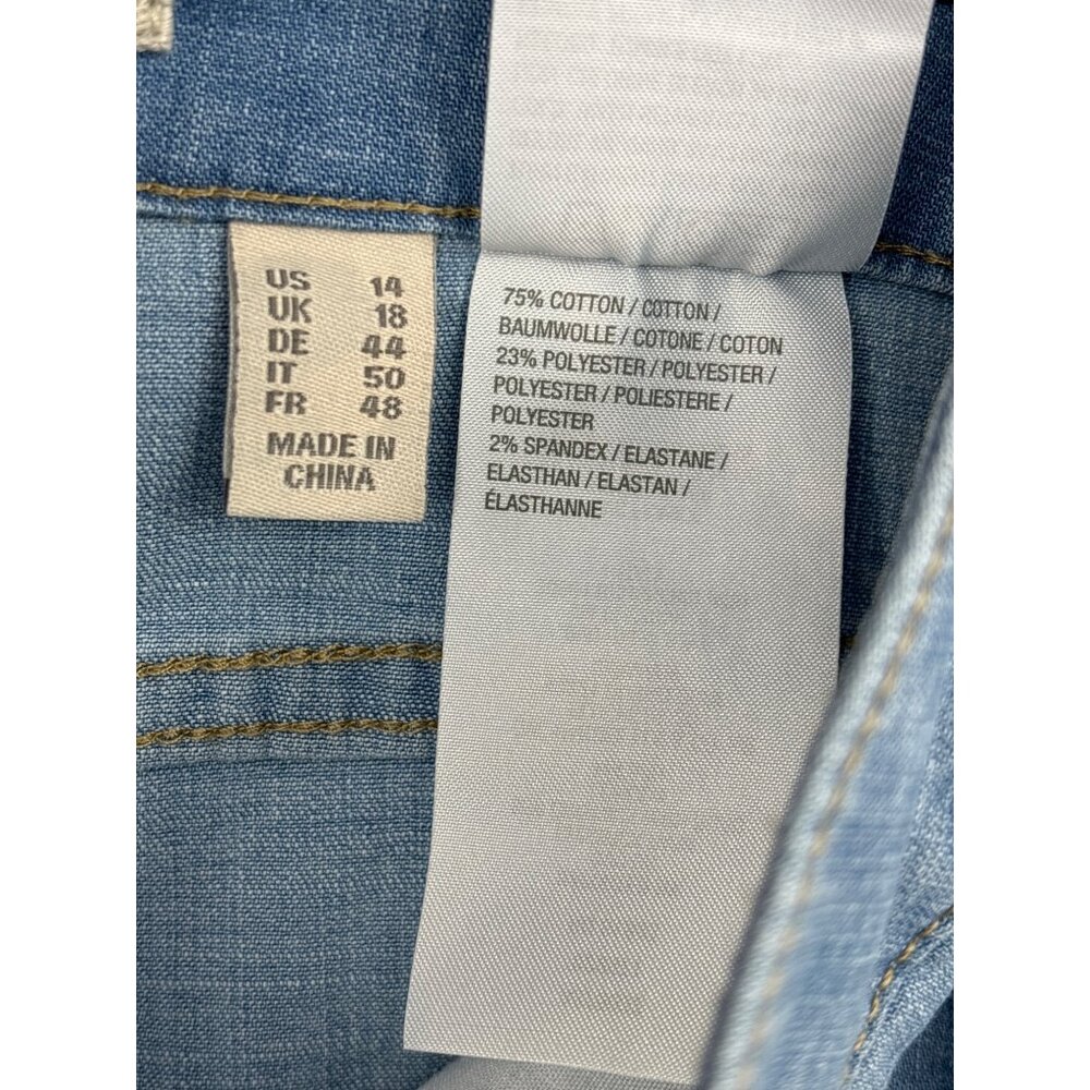 LOGO by Lori Goldstein Lightweight Bootcut 5-Pocket Jeans Light Wash 14 NWOT - Picture 6 of 7